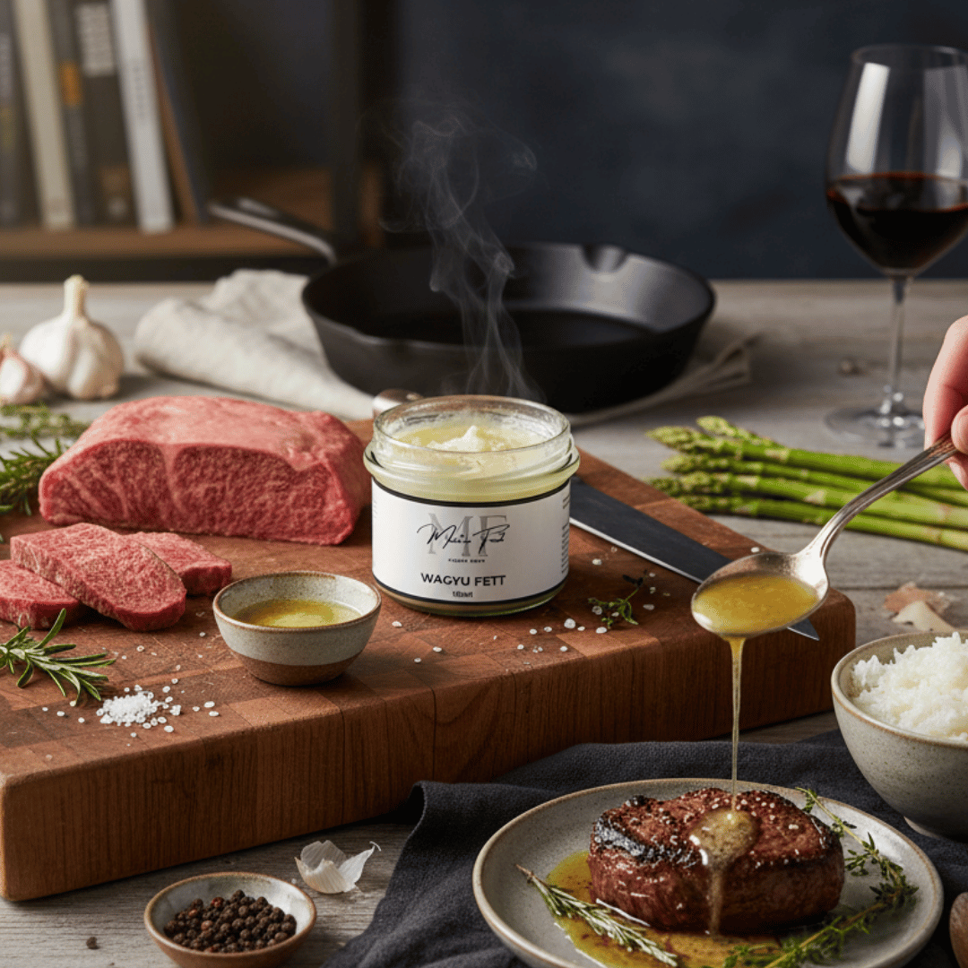 100% Vollblut Wagyufett 180 ml | Meat’n’Food – Finest Meat - Grillstar.de100% Vollblut Wagyufett 180 ml | Meat’n’Food – Finest MeatWagyu FettMeat 'n' FoodGrillstar.de