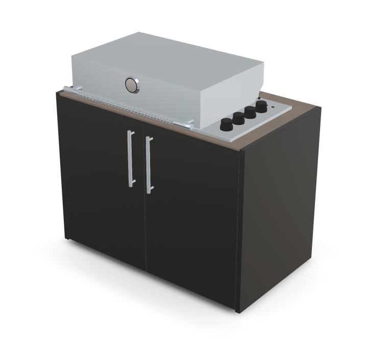 Brabura Box-Q 4-Brenner Edelstahl