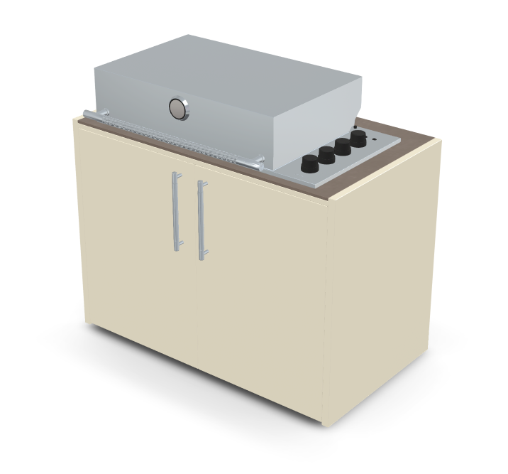 Brabura Box-Q 4-Brenner Edelstahl