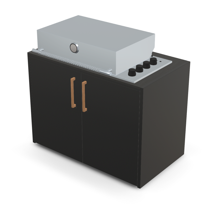 Brabura Box-Q 4-Brenner Edelstahl