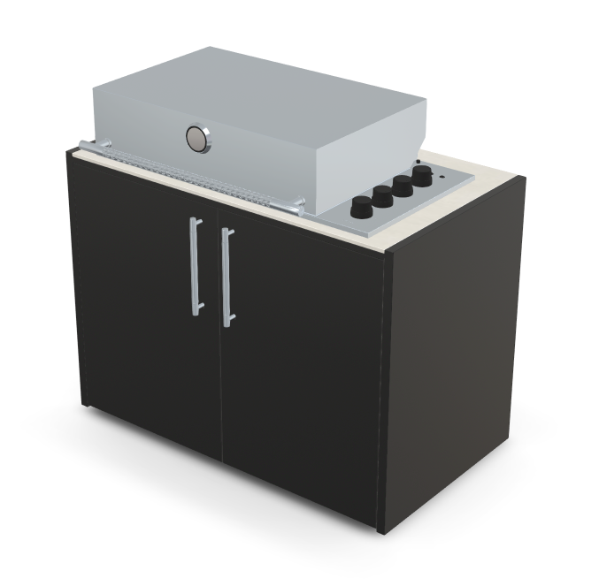 Brabura Box-Q 4-Brenner Edelstahl