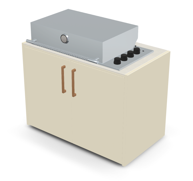 Brabura Box-Q 4-Brenner Edelstahl