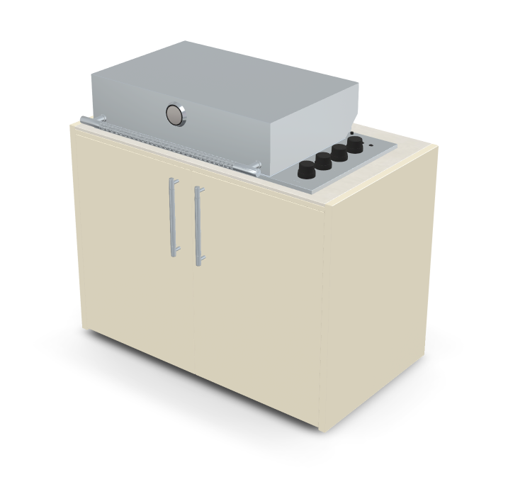 Brabura Box-Q 4-Brenner Edelstahl