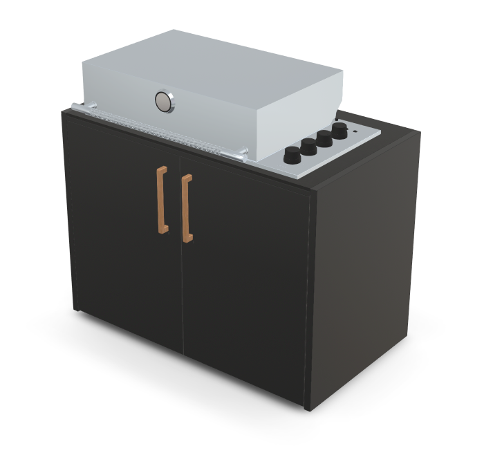 Brabura Box-Q 4-Brenner Edelstahl