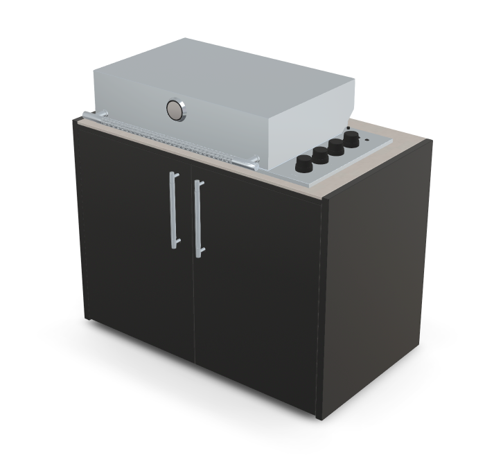 Brabura Box-Q 4-Brenner Edelstahl