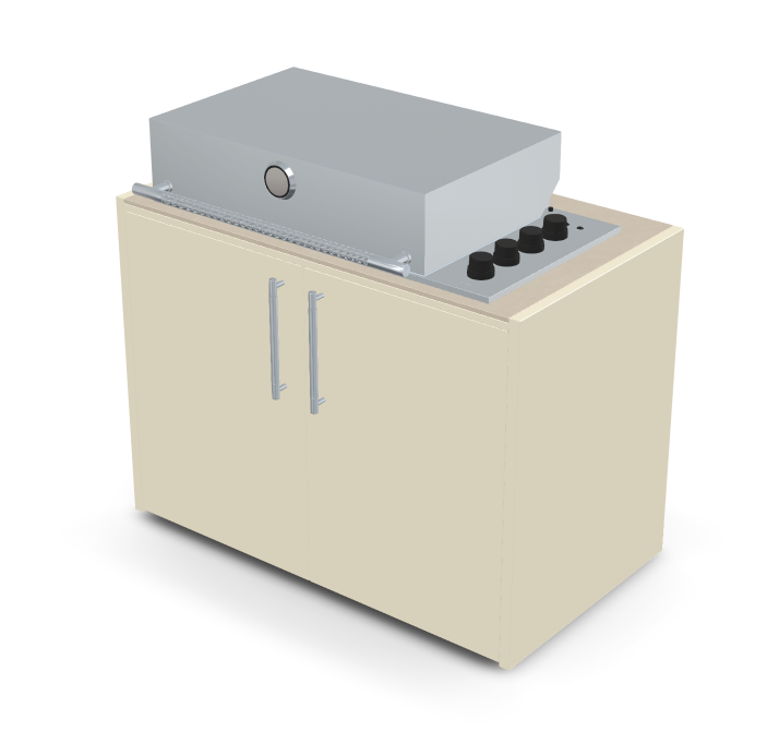 Brabura Box-Q 4-Brenner Edelstahl