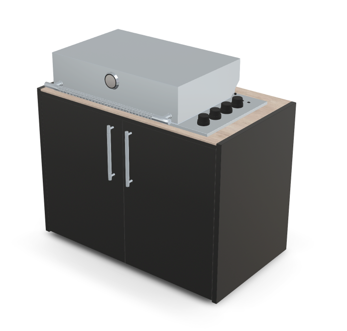 Brabura Box-Q 4-Brenner Edelstahl