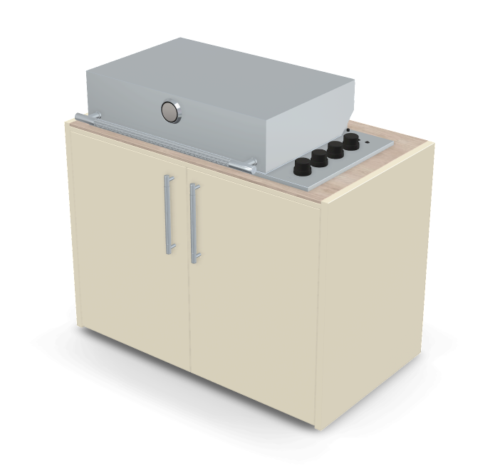 Brabura Box-Q 4-Brenner Edelstahl