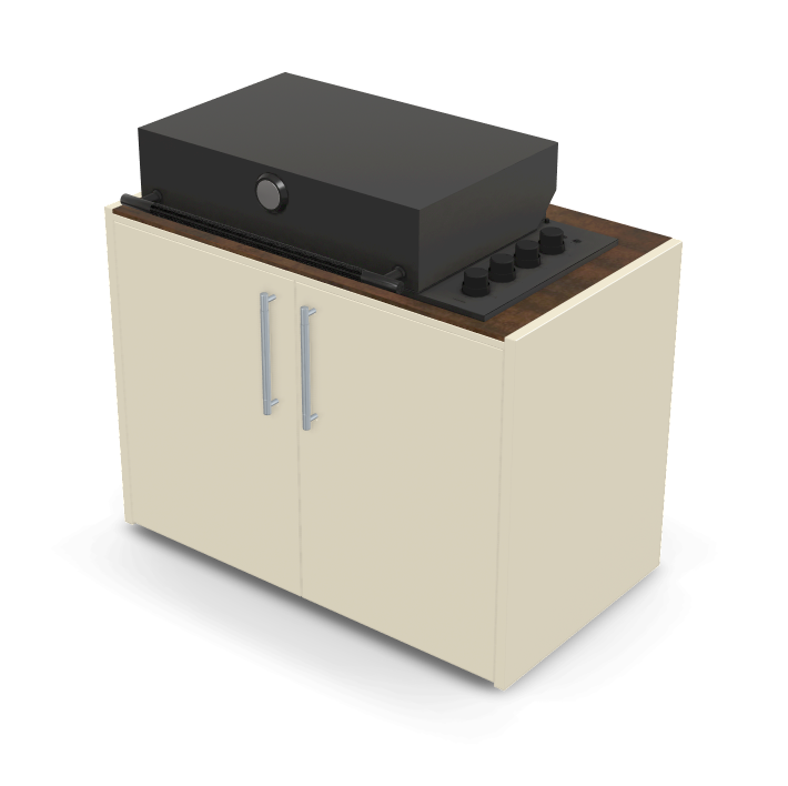 Brabura Box-Q 4-Brenner schwarz | Neuestes Edelstahlmodell