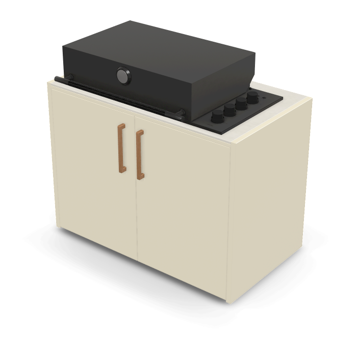 Brabura Box-Q 4-Brenner schwarz | Neuestes Edelstahlmodell