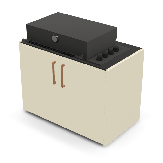 Brabura Box-Q 4-Brenner schwarz | Neuestes Edelstahlmodell