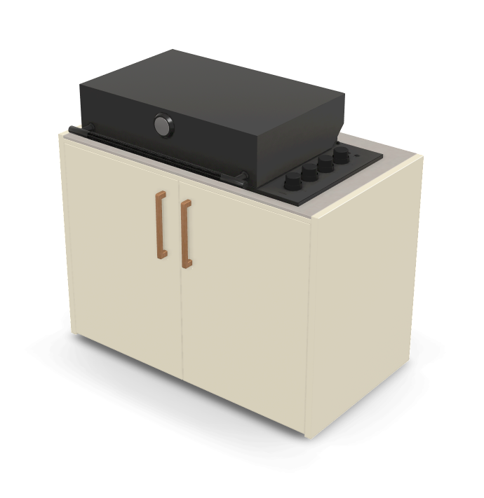 Brabura Box-Q 4-Brenner schwarz | Neuestes Edelstahlmodell