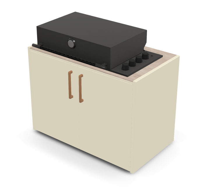 Brabura Box-Q 4-Brenner schwarz | Neuestes Edelstahlmodell