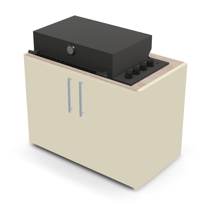 Brabura Box-Q 4-Brenner schwarz | Neuestes Edelstahlmodell