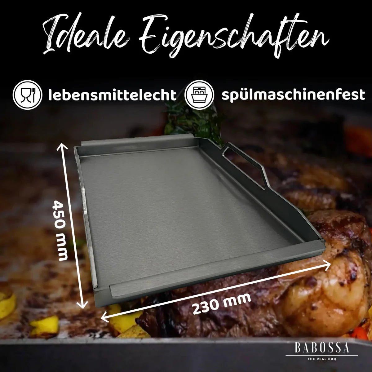 Babossa Einsatzpfanne | Rösle Videro, Allflame & Epicflame | 23 x 45 cm - Grillstar.deBabossa Einsatzpfanne | Rösle Videro, Allflame & Epicflame | 23 x 45 cmBABOSSAGrillstar.de