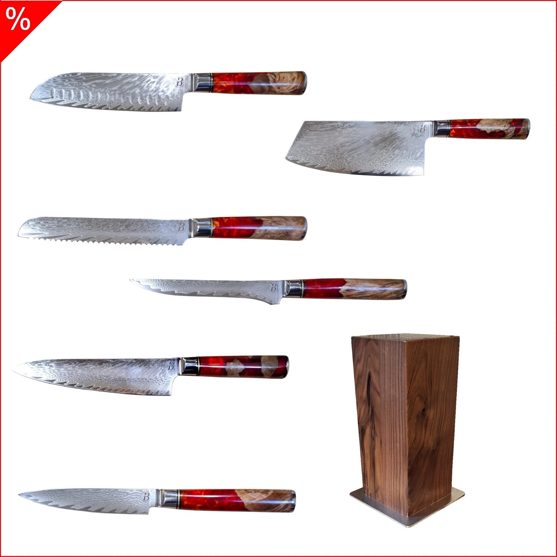 Babossa "Ignite" 6 - teiliges Messerset mit Messerblock - Grillstar.deBabossa "Ignite" 6 - teiliges Messerset mit MesserblockBabossaGrillstar.de