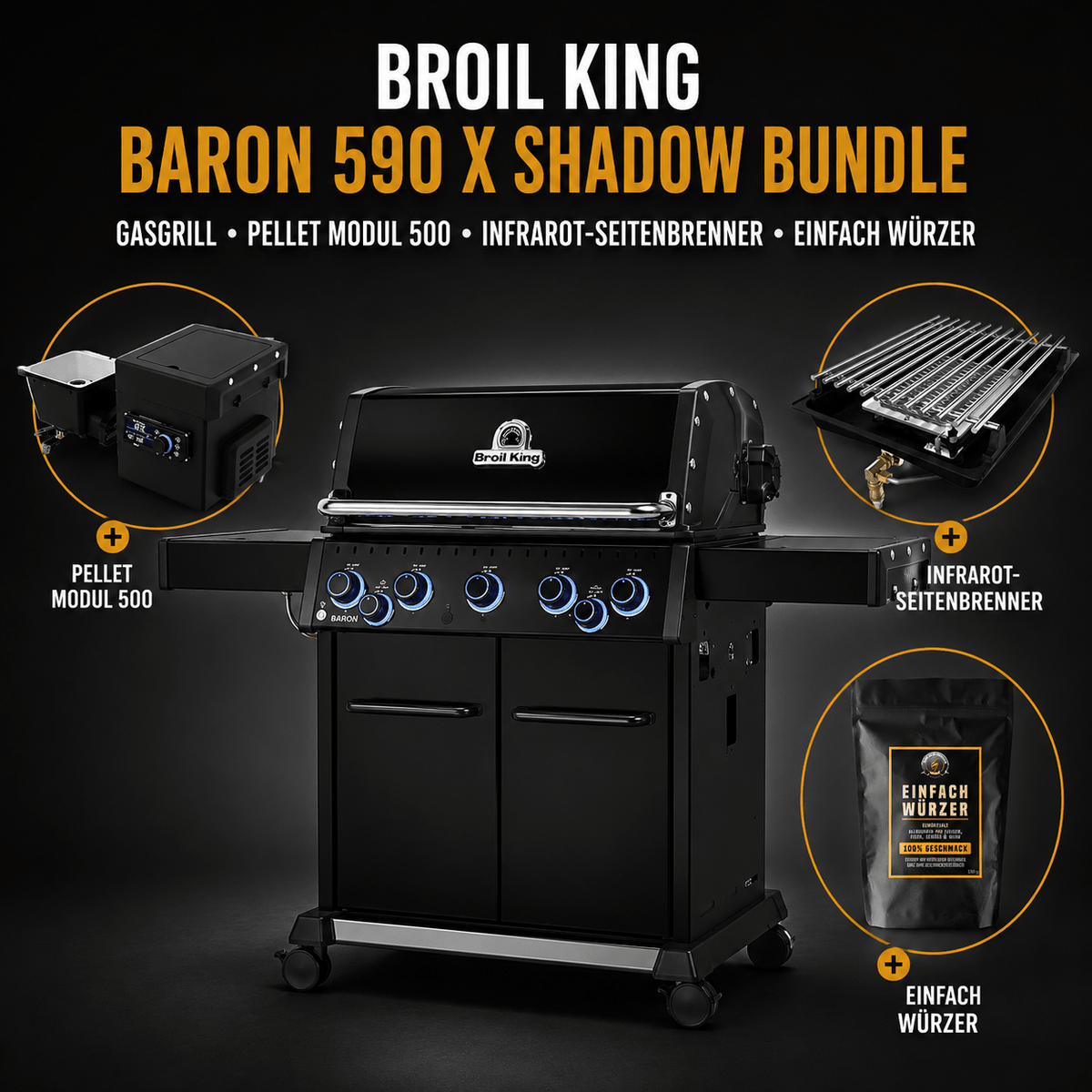 BARON 590 X SHADOW | Einfach Grillen Bundle - Grillstar.deBARON 590 X SHADOW | Einfach Grillen BundleEinfach GrillenGrillstar.de