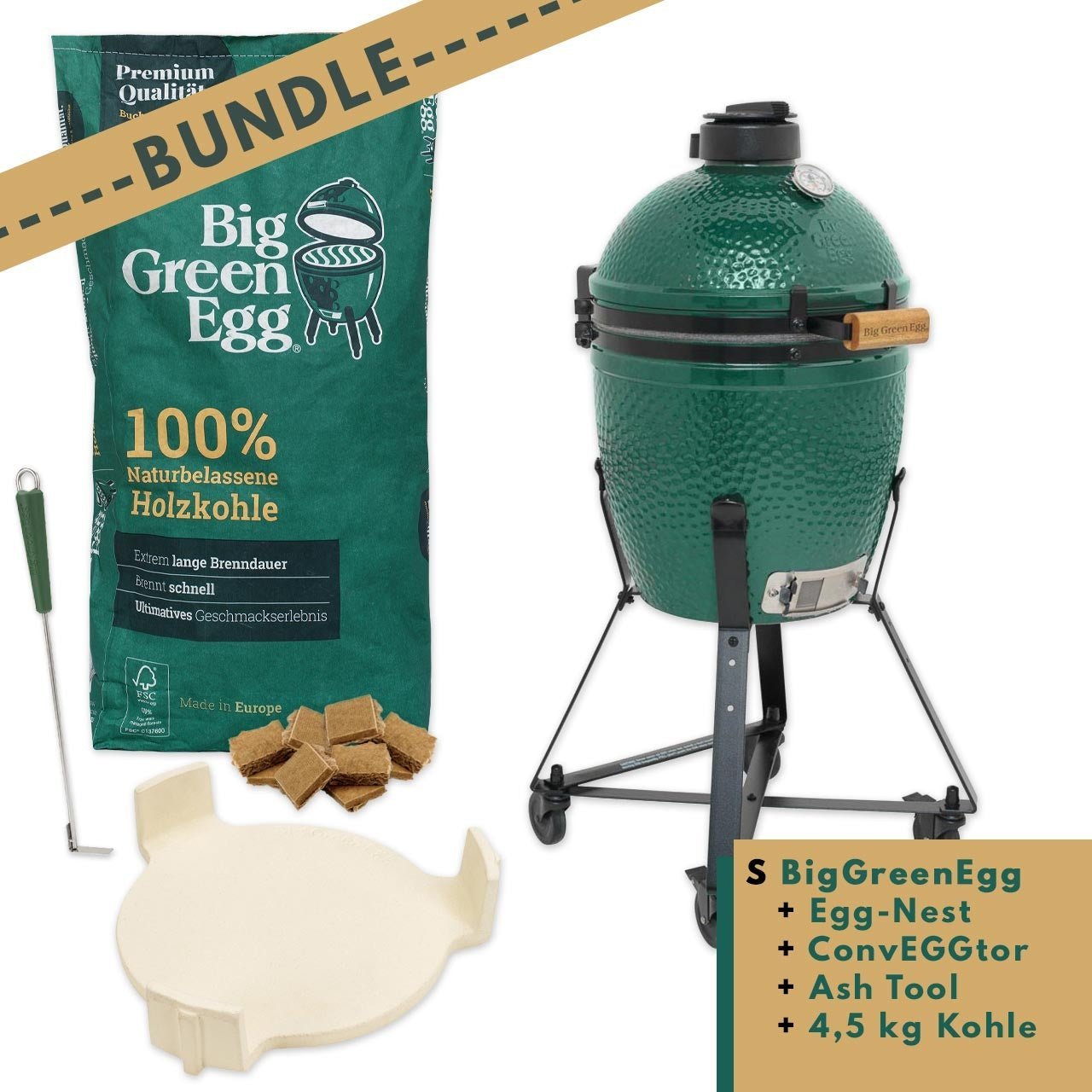 Big Green Egg Starter - Paket, Small - Grillstar.deBig Green Egg Starter - Paket, SmallBig Green EggGrillstar.deBGE - ASHD38717081031138