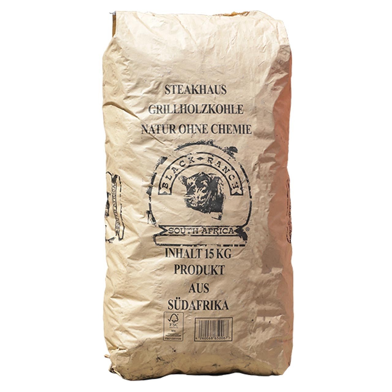 Black Ranch Holzkohle Südafrika, 15kg - Grillstar.deBlack Ranch Holzkohle Südafrika, 15kgBlack RanchGrillstar.deBR6502704260068650067
