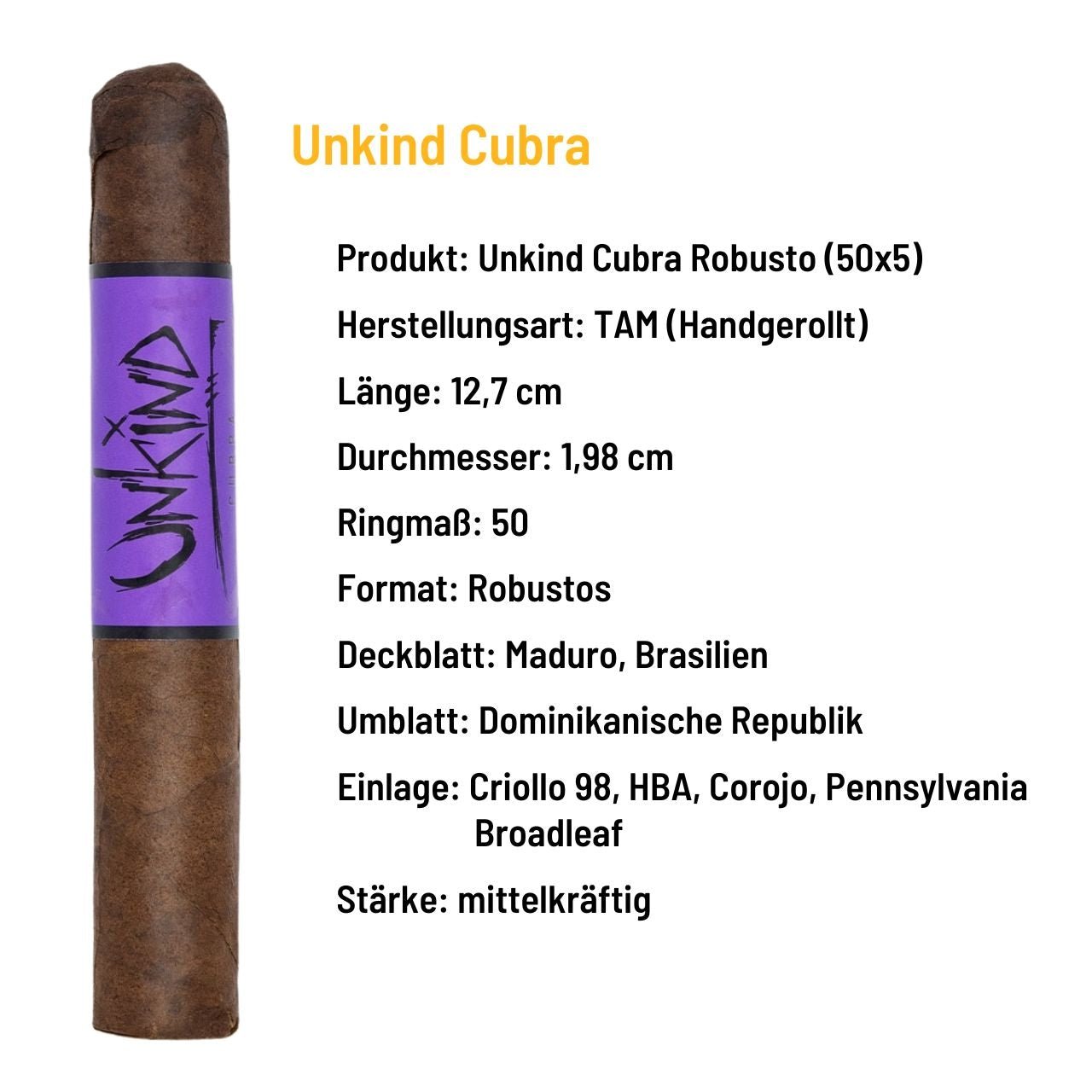Blackbird Cigars Unkind Cubra Robusto - Grillstar.deBlackbird Cigars Unkind Cubra RobustoBlackbirdGrillstar.de650033800170601666