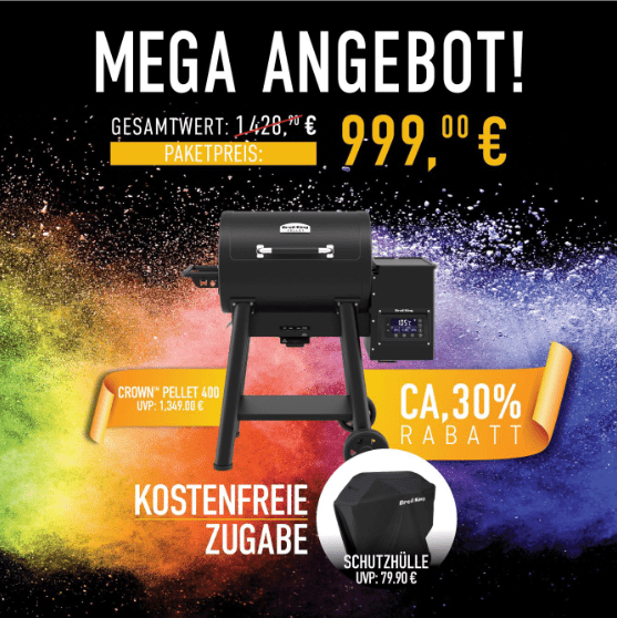 Broil King Crown Pellet 400 Bundle inkl. Abdeckhaube - Grillstar.deBroil King Crown Pellet 400 Bundle inkl. AbdeckhaubeGrillbundleBroil KingGrillstar.de