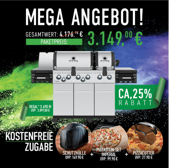 Broil King Regal S 690 PRO IR Bundle inkl. Abdeckhaube, Pizzastein - Set & Pizzacutter - Grillstar.deBroil King Regal S 690 PRO IR Bundle inkl. Abdeckhaube, Pizzastein - Set & PizzacutterGrillbundleBroil KingGrillstar.de