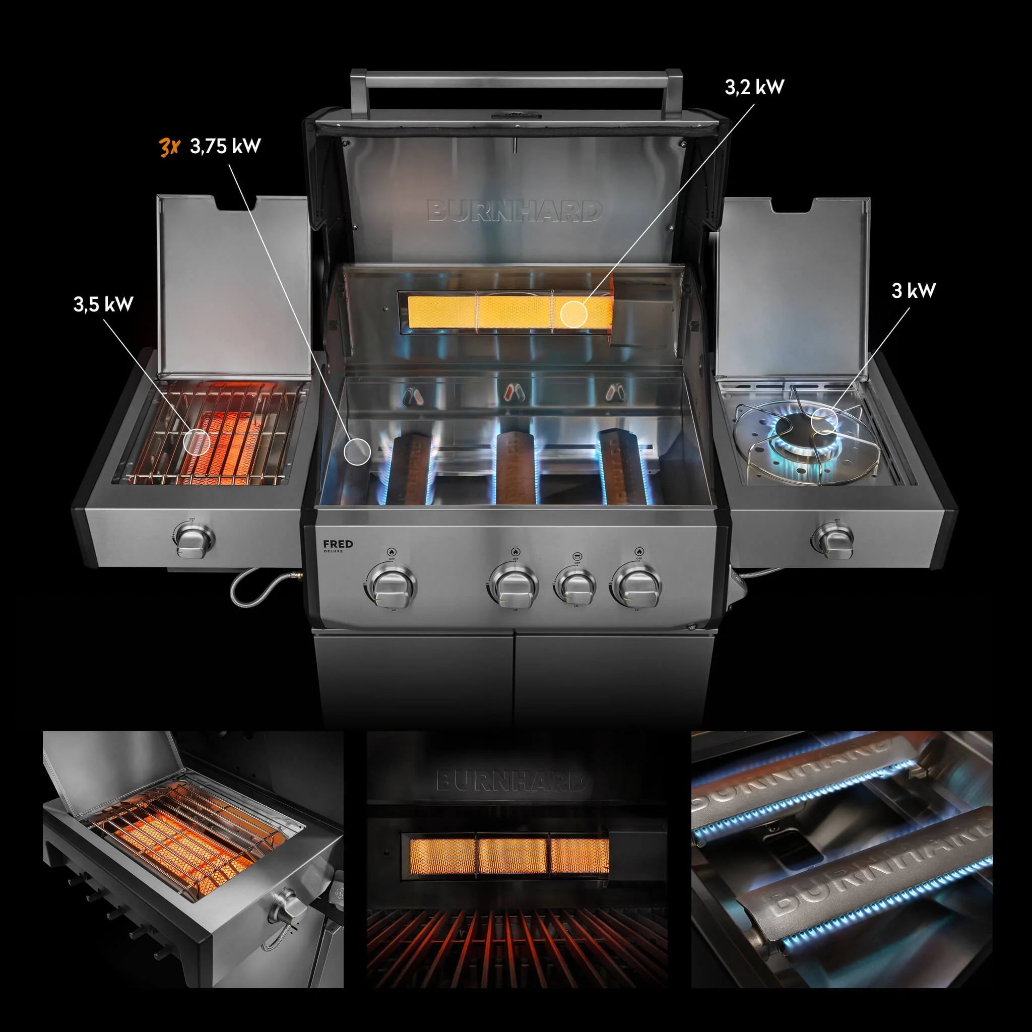 Burnhard Burnhard FRED Deluxe+ Edelstahl mit Edelstahlrosten - Grillstar.deBurnhard Burnhard FRED Deluxe+ Edelstahl mit EdelstahlrostenGrillBurnhardGrillstar.de