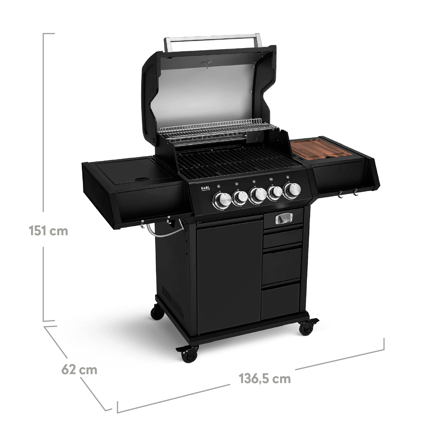 Burnhard EARL Premium - Gasgrill 3 - Brenner Black Edition mit Edelstahlrost - Grillstar.deBurnhard EARL Premium - Gasgrill 3 - Brenner Black Edition mit EdelstahlrostGrillBurnhardGrillstar.de
