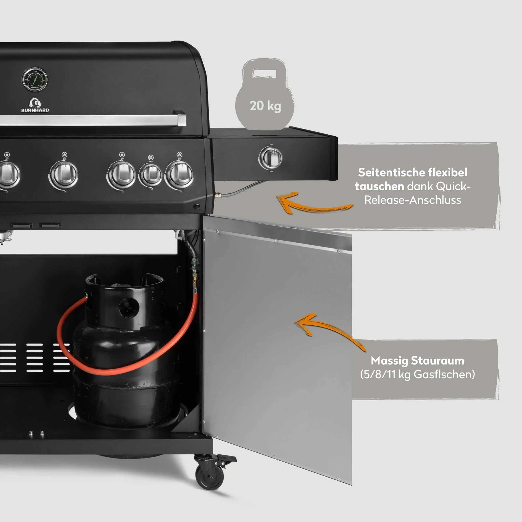 Burnhard Fat FRED Deluxe Gasgril Black Edition 6 - Brenner mit Gusseisenrost (Series 4) - Grillstar.deBurnhard Fat FRED Deluxe Gasgril Black Edition 6 - Brenner mit Gusseisenrost (Series 4)BurnhardGrillstar.de
