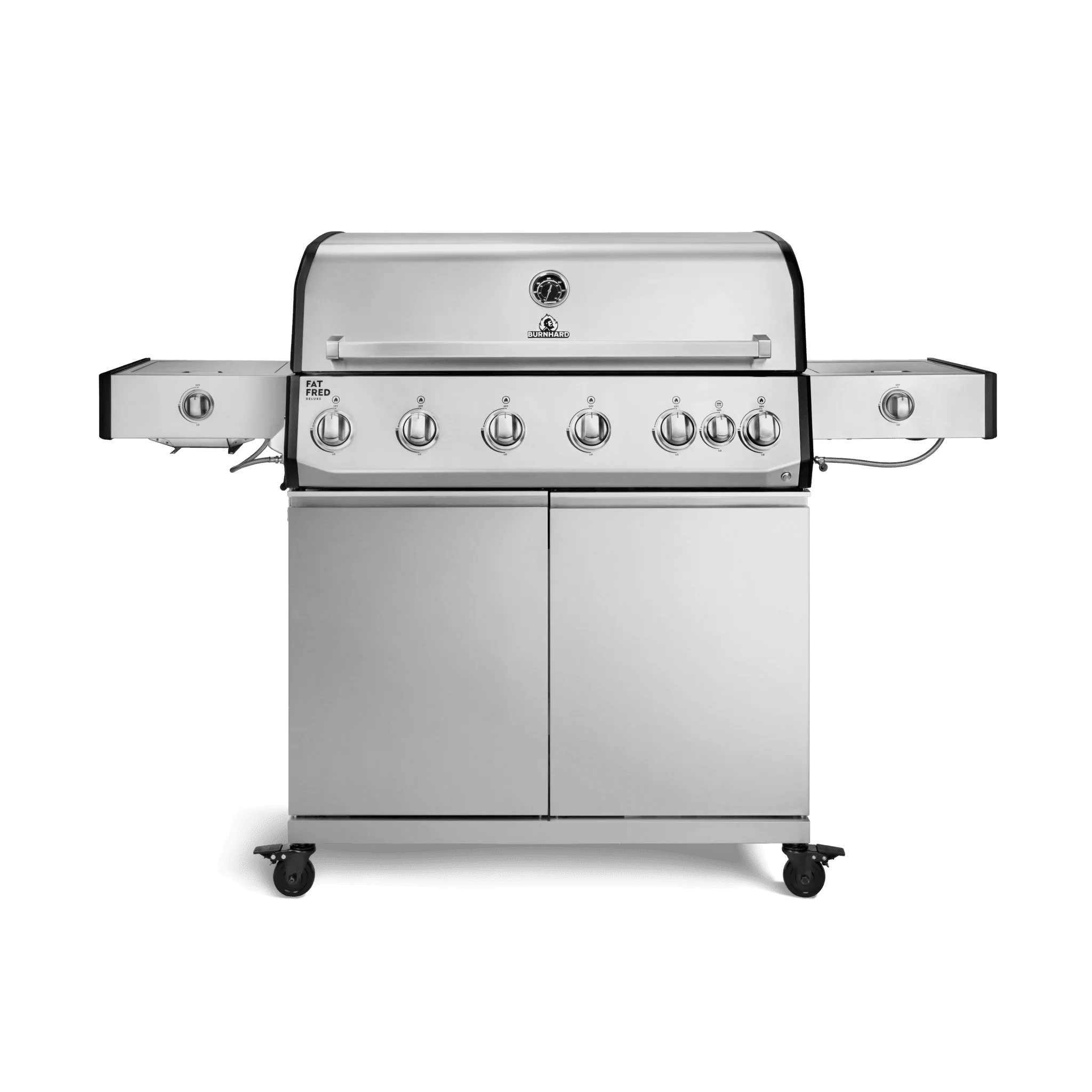 Burnhard Fat FRED Deluxe+ Gasgrill 6 - Brenner Edelstahl mit Gusseisenrost Series 4 - Grillstar.deBurnhard Fat FRED Deluxe+ Gasgrill 6 - Brenner Edelstahl mit Gusseisenrost Series 4BurnhardGrillstar.de