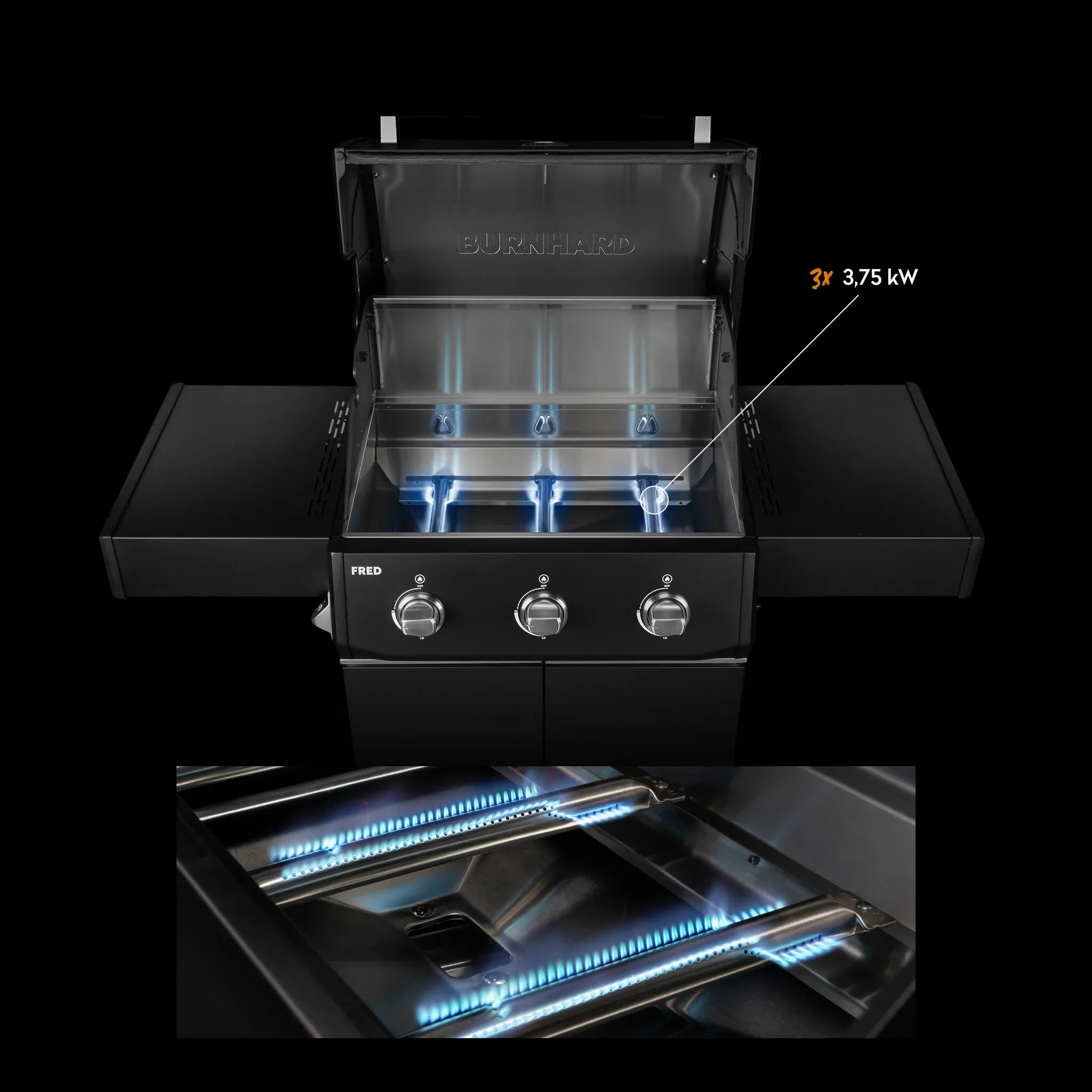 Burnhard FRED Base Gasgrill 3 - Brenner mit Gusseisenrost Series 4 - Grillstar.deBurnhard FRED Base Gasgrill 3 - Brenner mit Gusseisenrost Series 4BurnhardGrillstar.de