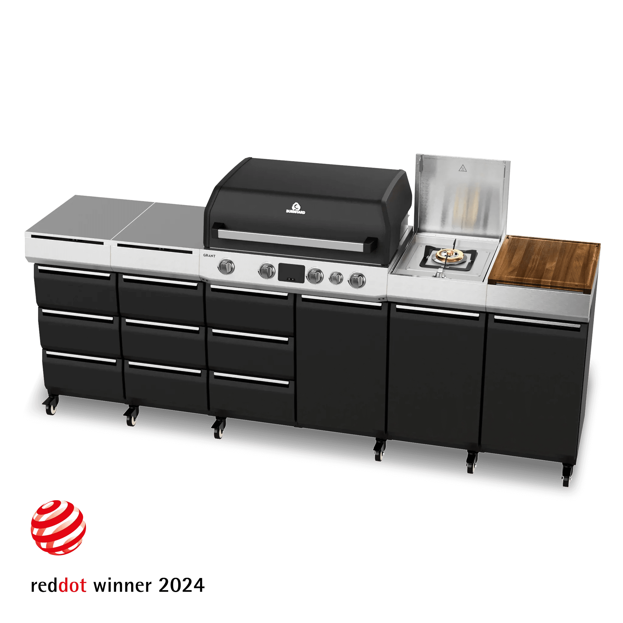 Burnhard GRANT Station - Modularer Gasgrill 4 - Brenner mit Schubladen und Edelstahlrost - Grillstar.deBurnhard GRANT Station - Modularer Gasgrill 4 - Brenner mit Schubladen und EdelstahlrostAußenkücheBurnhardGrillstar.de