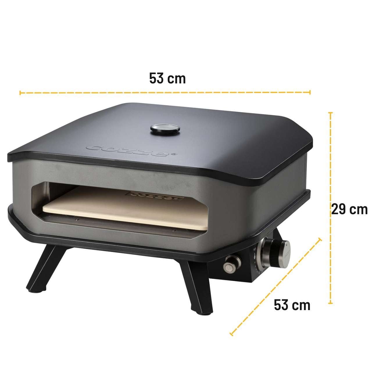 COZZE Pizzaofen 13", inkl. Thermometer, 400°C, 5 kW Leistung, 2 Minuten zur fertigen Pizza, leichter Transport - Grillstar.deCOZZE Pizzaofen 13", inkl. Thermometer, 400°C, 5 kW Leistung, 2 Minuten zur fertigen Pizza, leichter TransportCOZZEGrillstar.deco_903495708614903490