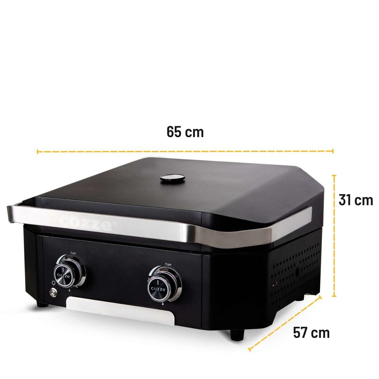 Cozze Plancha 600, 2 Brenner, 6,4kW inklusive Druckminderer und Schlauch, Wendbare Gussplatte - Grillstar.deCozze Plancha 600, 2 Brenner, 6,4kW inklusive Druckminderer und Schlauch, Wendbare GussplatteCOZZEGrillstar.deco_905155708614905159