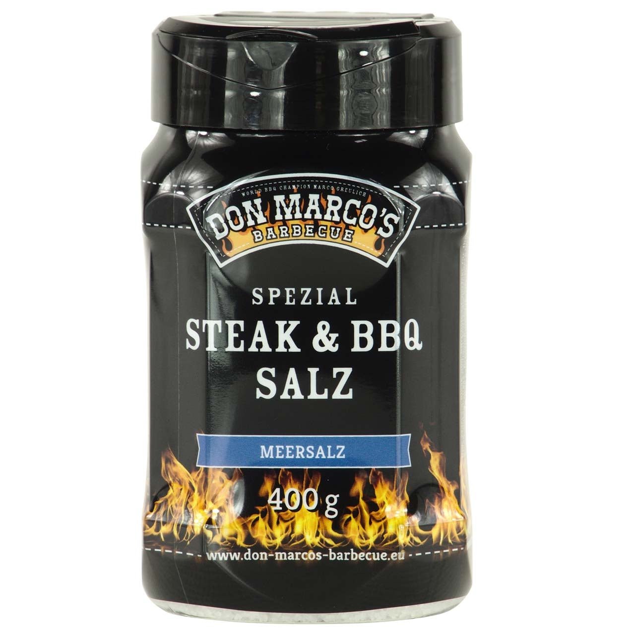 Don Marco's Spezial Steak & BBQ Salz "Meersalz", 400g Dose - Grillstar.deDon Marco's Spezial Steak & BBQ Salz "Meersalz", 400g DoseDon Marco'sGrillstar.dedm103 - 001 - 4004260266352862