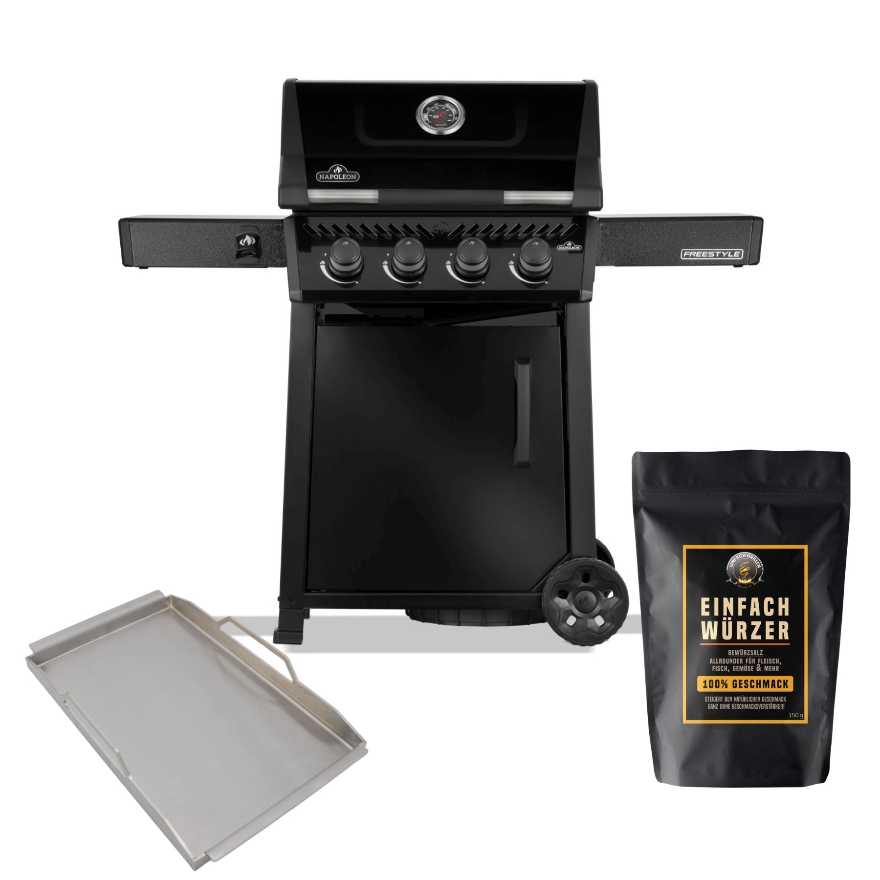 Einfach Grillen Bundle - Napoleon Freestyle 425 (2026), inkl. Einfach Würzer & Einsatzpfanne - Grillstar.deEinfach Grillen Bundle - Napoleon Freestyle 425 (2026), inkl. Einfach Würzer & EinsatzpfanneGrillbundleEinfach GrillenGrillstar.de