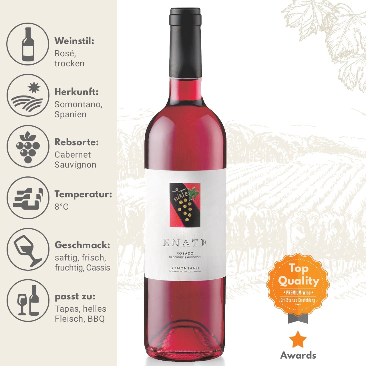 Enate "Rosado DO" Rosé - Grillstar.deEnate "Rosado DO" RoséEnateGrillstar.de2060698425961200009