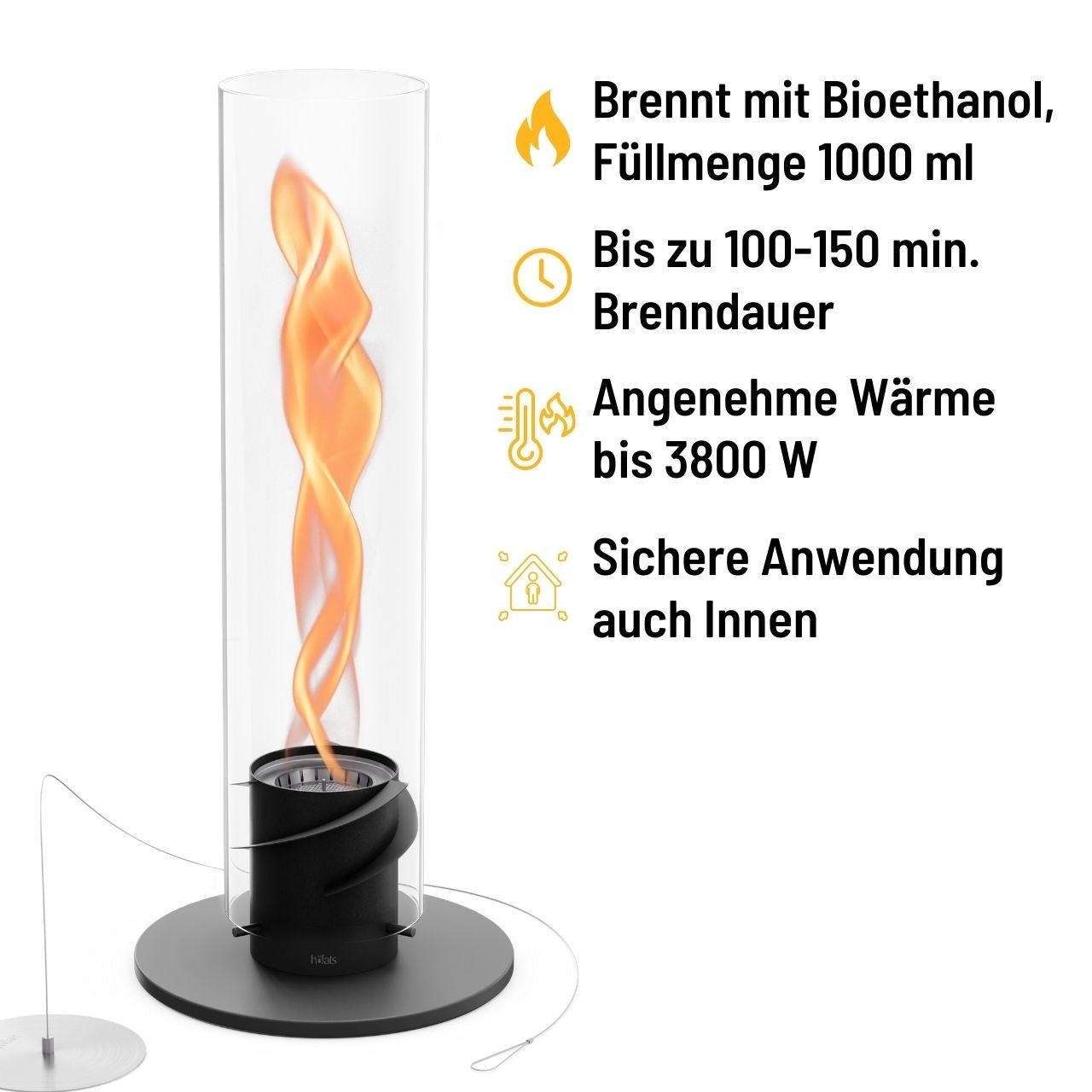 Höfats Spin 1500 Tischfeuer schwarz - Grillstar.deHöfats Spin 1500 Tischfeuer schwarzHöfatsGrillstar.deH006284064251006286