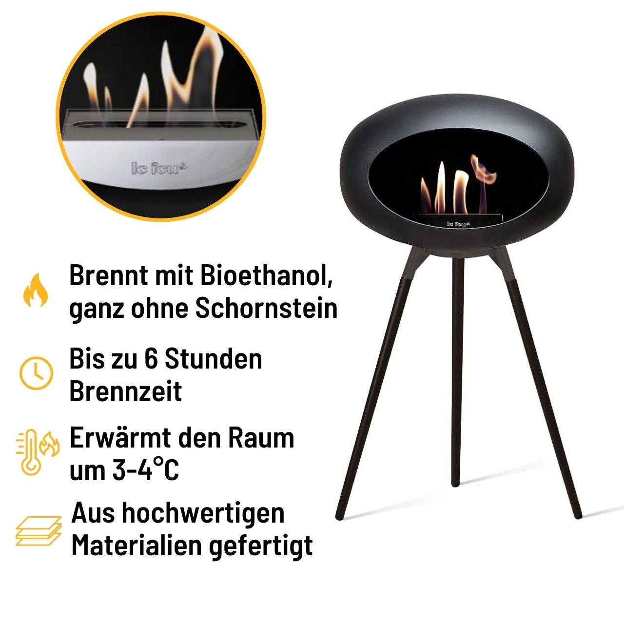 Le Feu Ground High, Black Black - Grillstar.deLe Feu Ground High, Black BlackLe FeuGrillstar.de8001045713958001047