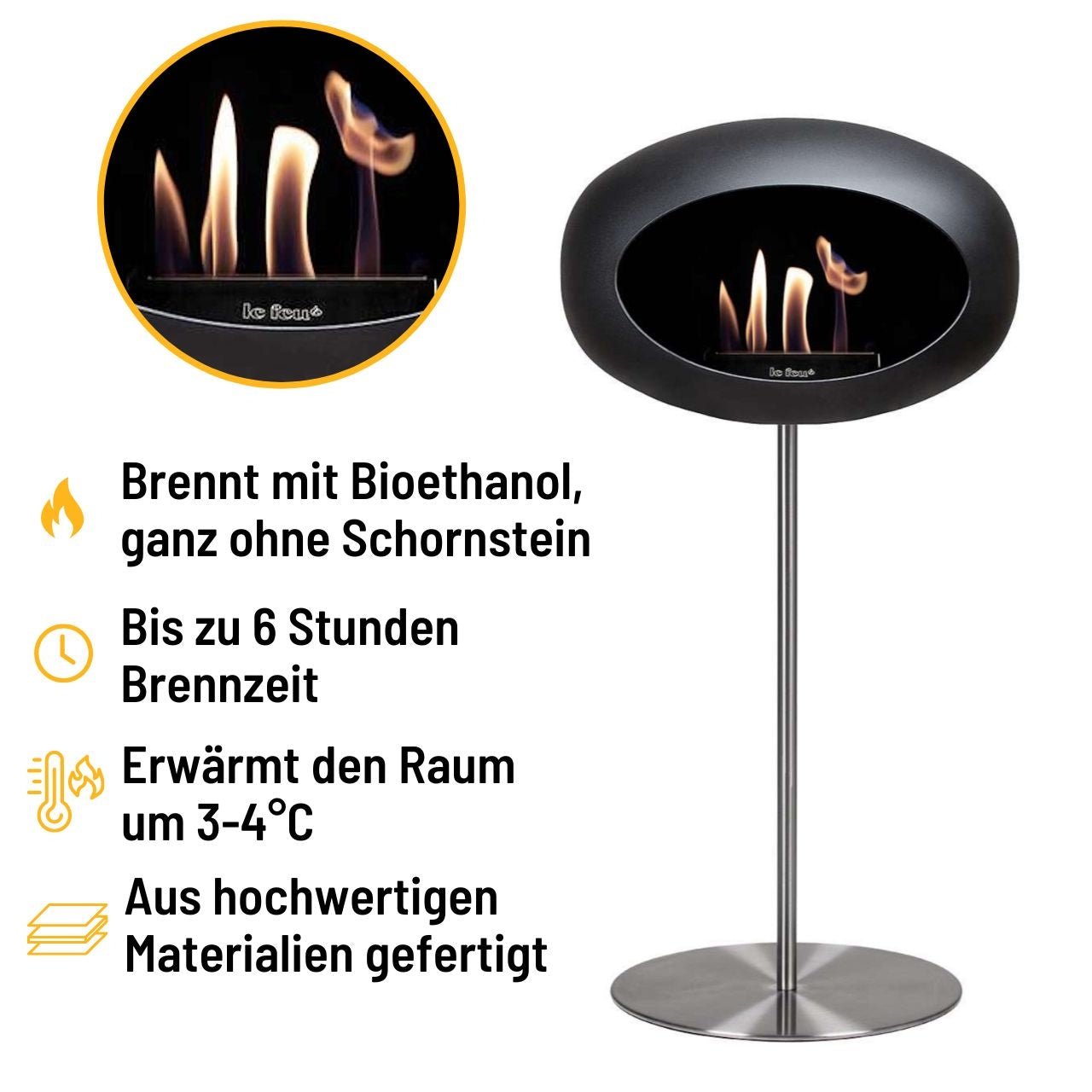 Le Feu Ground Steel, High Black Polished Steel Edition - Grillstar.deLe Feu Ground Steel, High Black Polished Steel EditionLe FeuGrillstar.de8000315713958000316