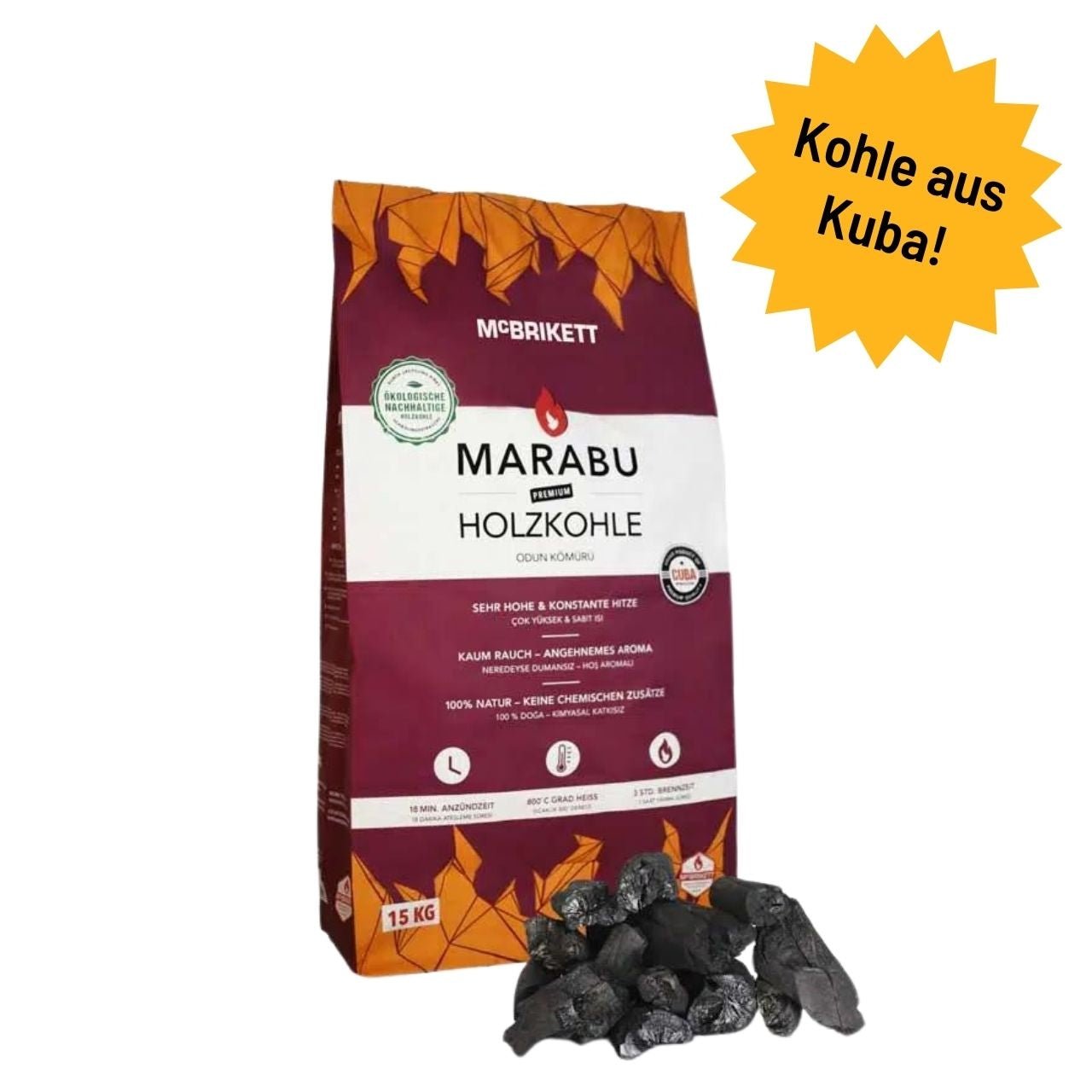 McBrikett Marabu Holzkohle, 15kg - Grillstar.deMcBrikett Marabu Holzkohle, 15kgMcBrikettGrillstar.deM100154260348081529