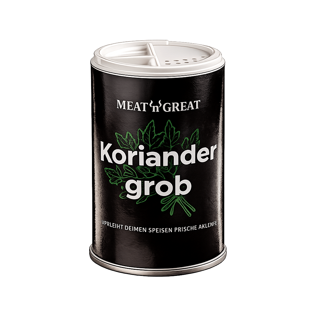 Meat 'n' Great Koriander grob, Streuer, 50g - Grillstar.deMeat 'n' Great Koriander grob, Streuer, 50gMeat 'n' GreatGrillstar.de