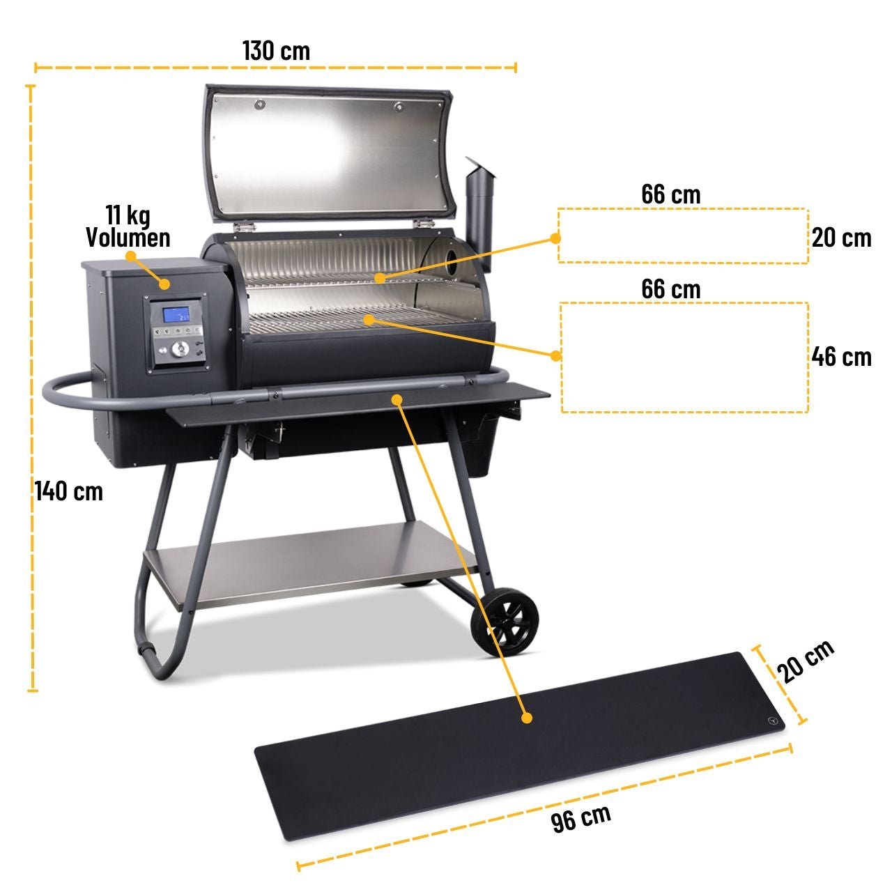 Moesta Sheriff Pelletgrill, inkl. Ablagebrett PaperPlank schwarz & Halterungen, 66 x 44 cm Grillfläche - Grillstar.deMoesta Sheriff Pelletgrill, inkl. Ablagebrett PaperPlank schwarz & Halterungen, 66 x 44 cm GrillflächeMoestaGrillstar.de198834260664772552