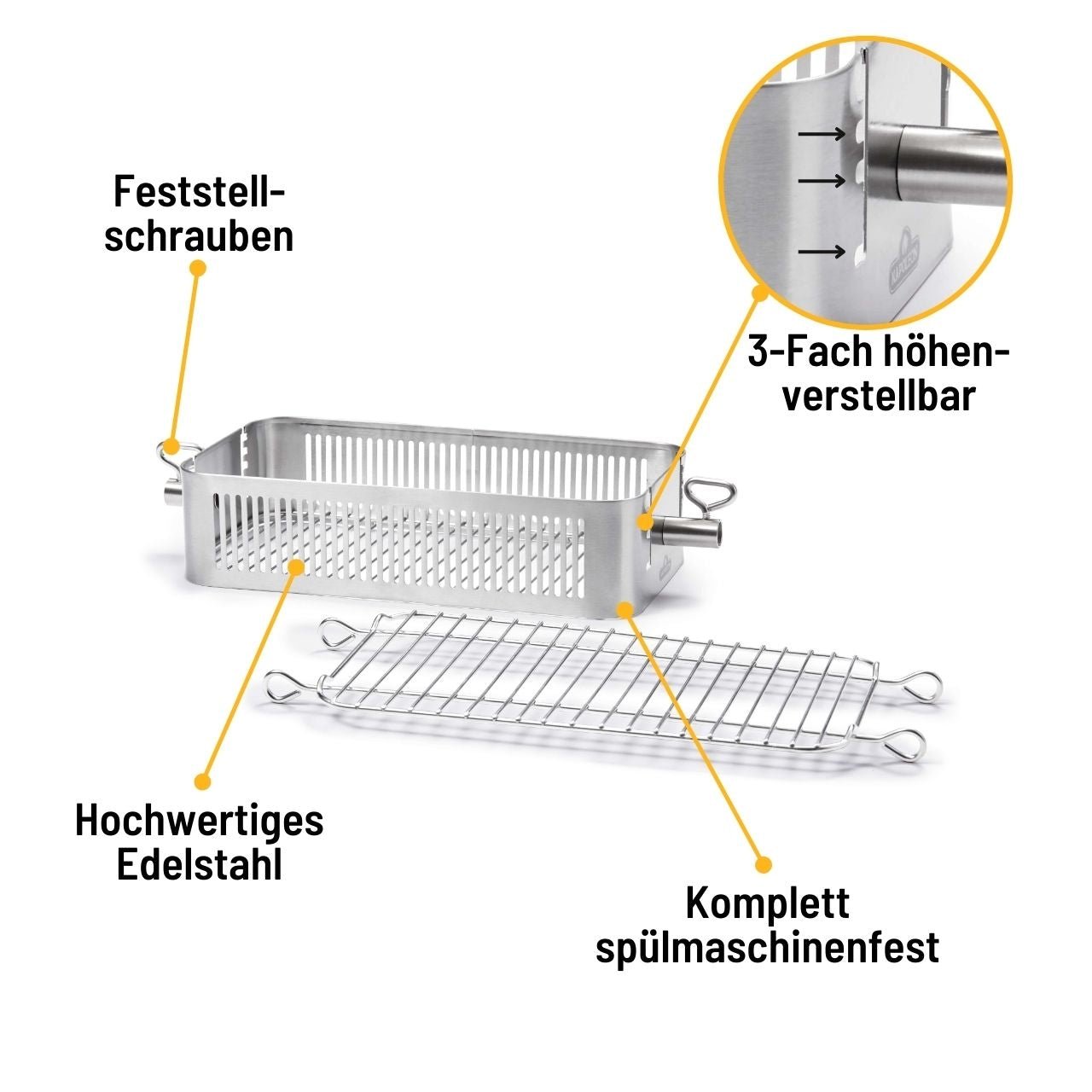 Napoleon Edelstahl - Grillkorb für Drehspieß, einstellbar - Grillstar.deNapoleon Edelstahl - Grillkorb für Drehspieß, einstellbarNapoleonGrillstar.de570130629162570130