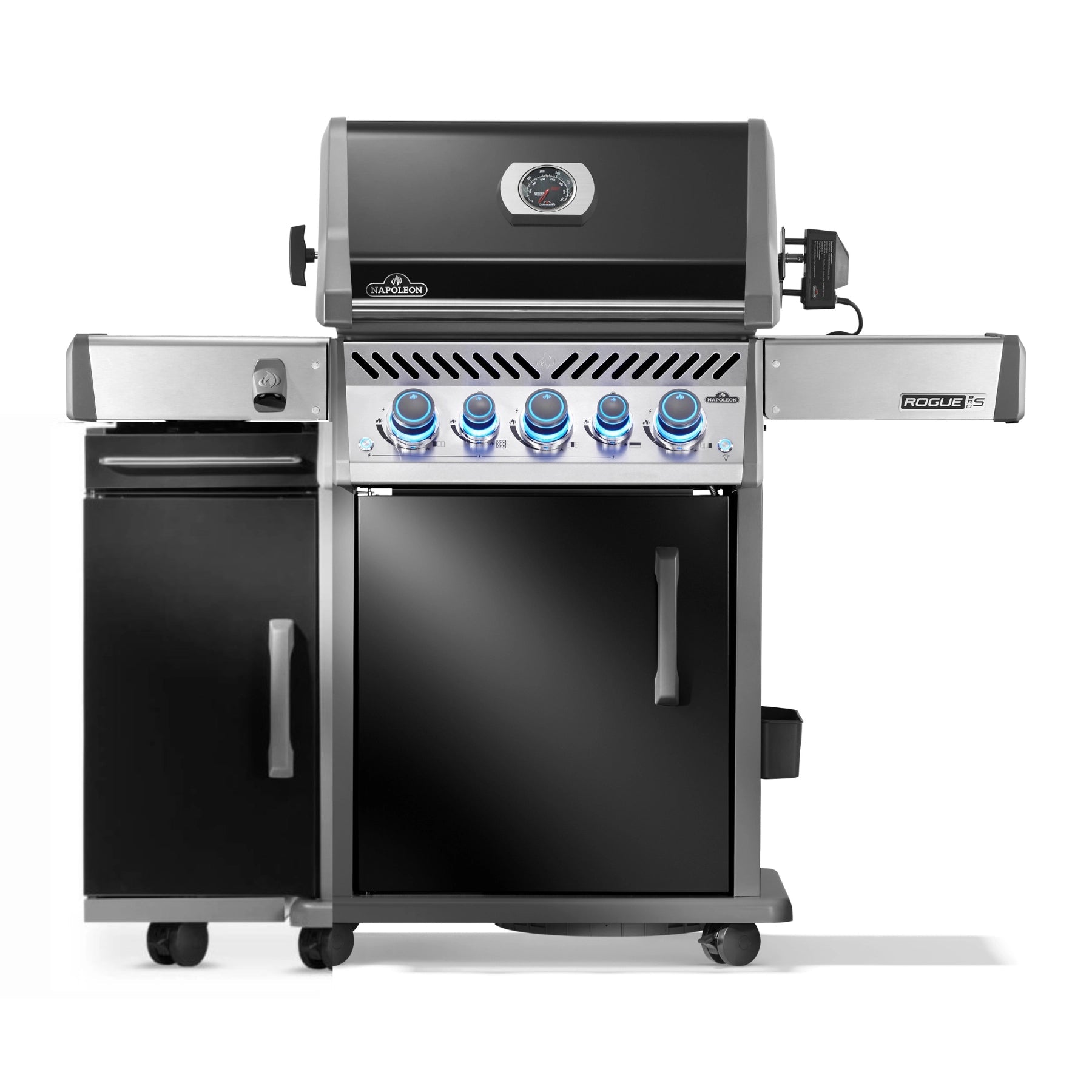 Napoleon Rogue PRO - S 425 mit Gußrosten, Schwarz, inkl. Drehspieß und Seitenschrank - Grillstar.deNapoleon Rogue PRO - S 425 mit Gußrosten, Schwarz, inkl. Drehspieß und SeitenschrankGrillbundleNapoleonGrillstar.de