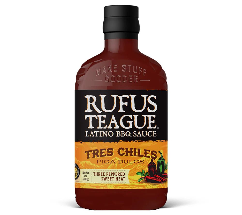 Rufus Teague Latino BBQ Sauce Tres Chiles Pica Dulce (396 Gramm) - Grillstar.deRufus Teague Latino BBQ Sauce Tres Chiles Pica Dulce (396 Gramm)GrillsauceRufusGrillstar.de