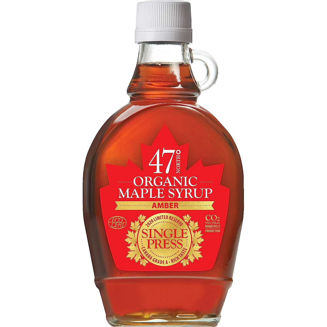 Produktbild Flasche 47° North Ahornsirup Single Press Amber, 250g