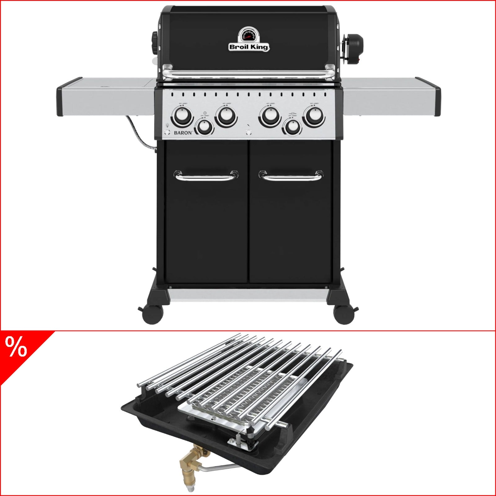 Broil King Baron 490 IR inkl. Drehspieß & Infrarotbrenner