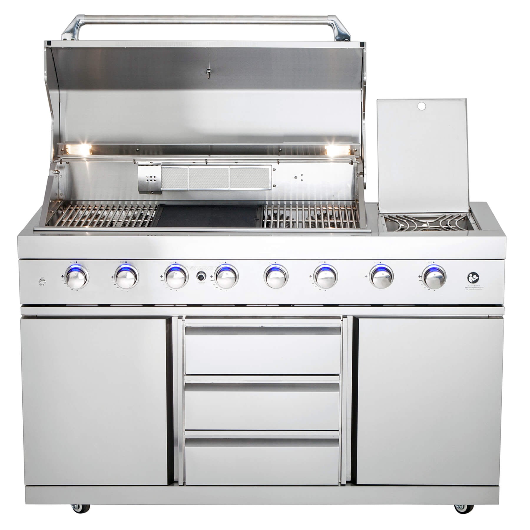 All'Grill Modul Grundgrill mit Seitenbrenner inkl. Airsystem