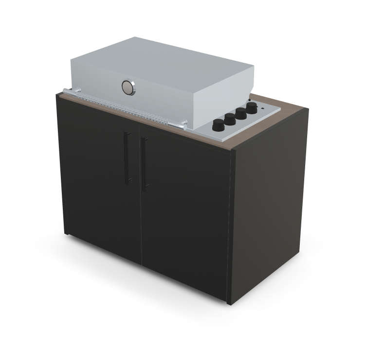 Brabura Box-Q 4-Brenner Edelstahl